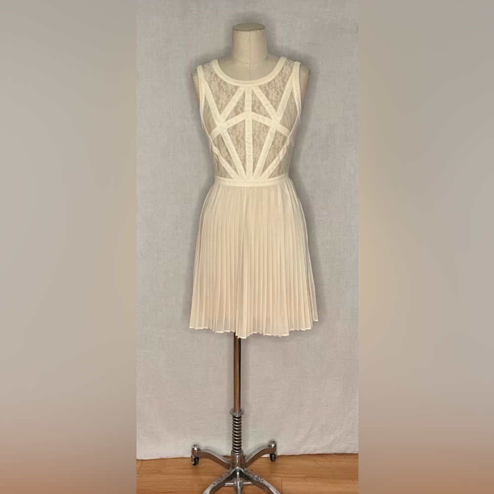 Lace and Chiffon sleeveless dress. Perfect for a hot summer night out.